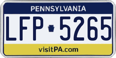 PA license plate LFP5265