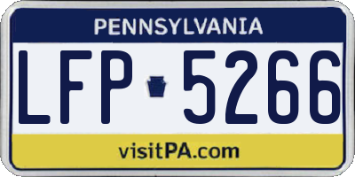 PA license plate LFP5266