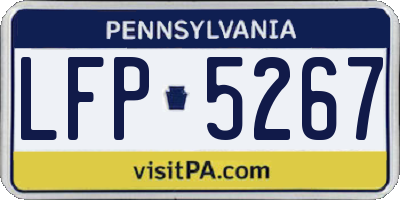 PA license plate LFP5267