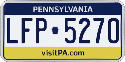 PA license plate LFP5270
