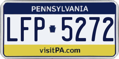 PA license plate LFP5272