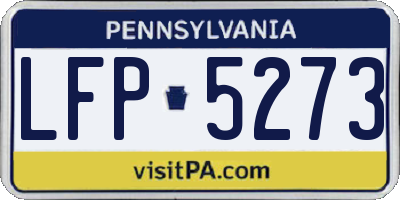 PA license plate LFP5273