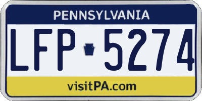 PA license plate LFP5274