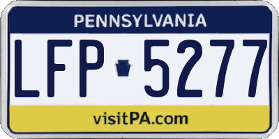 PA license plate LFP5277