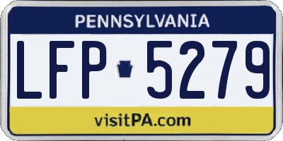 PA license plate LFP5279