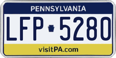 PA license plate LFP5280