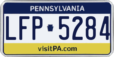 PA license plate LFP5284