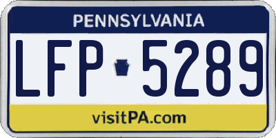 PA license plate LFP5289