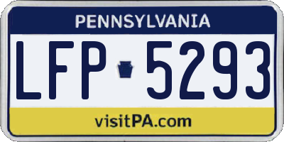 PA license plate LFP5293