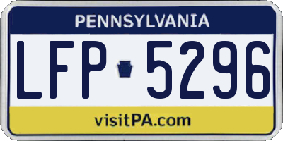 PA license plate LFP5296