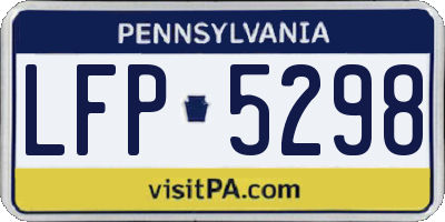 PA license plate LFP5298