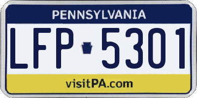 PA license plate LFP5301