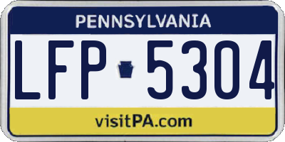 PA license plate LFP5304
