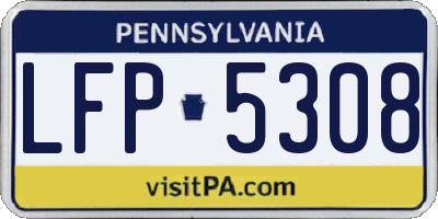 PA license plate LFP5308