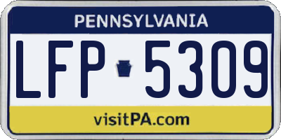 PA license plate LFP5309