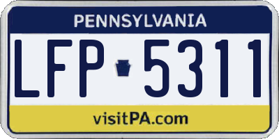 PA license plate LFP5311