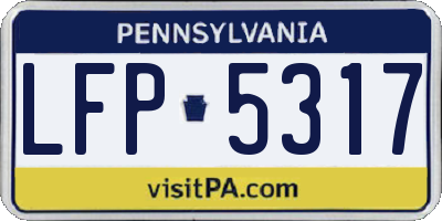 PA license plate LFP5317