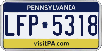 PA license plate LFP5318