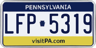 PA license plate LFP5319