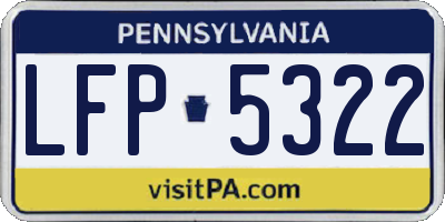 PA license plate LFP5322