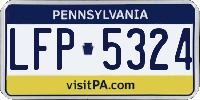 PA license plate LFP5324