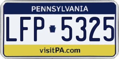 PA license plate LFP5325