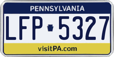 PA license plate LFP5327