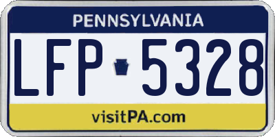 PA license plate LFP5328