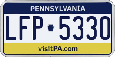 PA license plate LFP5330
