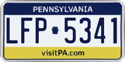 PA license plate LFP5341