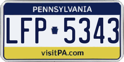 PA license plate LFP5343