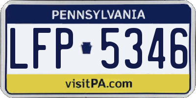 PA license plate LFP5346