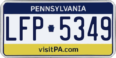 PA license plate LFP5349