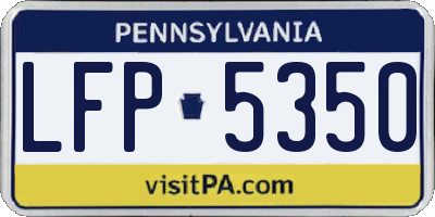 PA license plate LFP5350