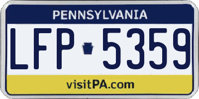 PA license plate LFP5359