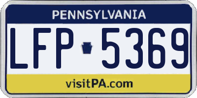 PA license plate LFP5369