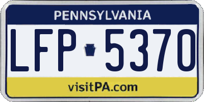 PA license plate LFP5370