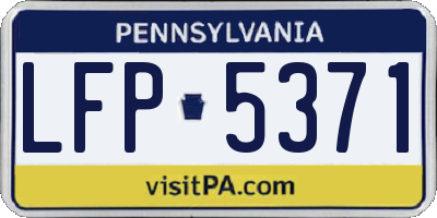 PA license plate LFP5371