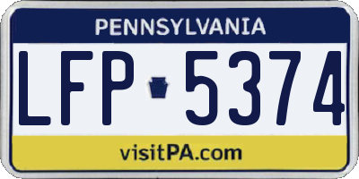 PA license plate LFP5374