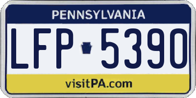 PA license plate LFP5390
