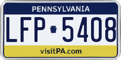 PA license plate LFP5408