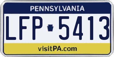 PA license plate LFP5413