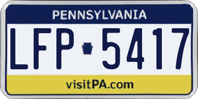 PA license plate LFP5417