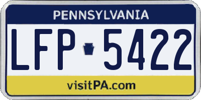 PA license plate LFP5422