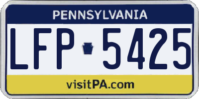 PA license plate LFP5425