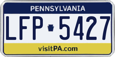 PA license plate LFP5427