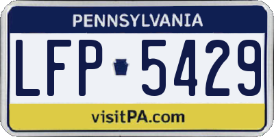 PA license plate LFP5429