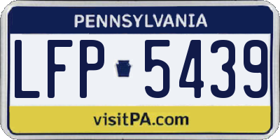 PA license plate LFP5439