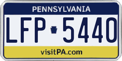 PA license plate LFP5440