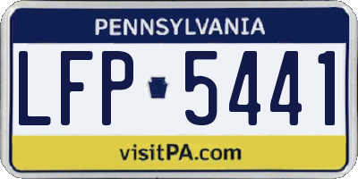 PA license plate LFP5441